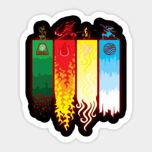 Element Symbols Avatar The Last Airbender Sticker